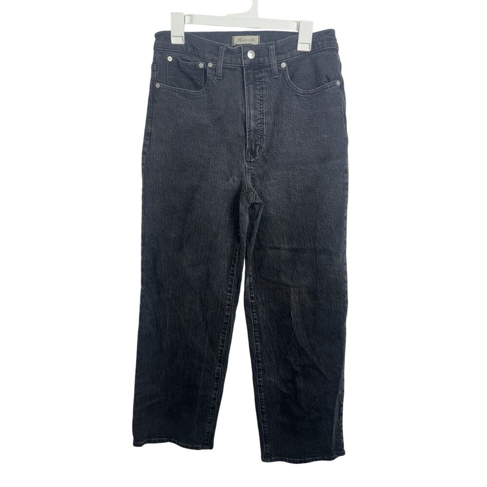 Madewell The Perfect Vintage Wide Leg Jeans Women’s Size 30 Black Denim Pant